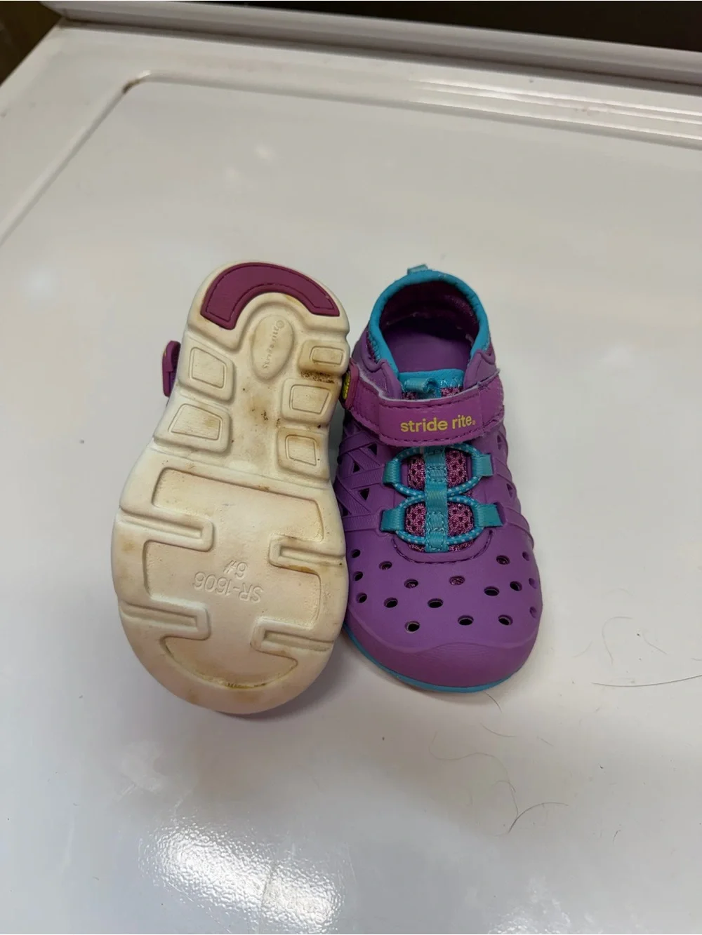 Stride Rite Purple and Teal Kids Sandals